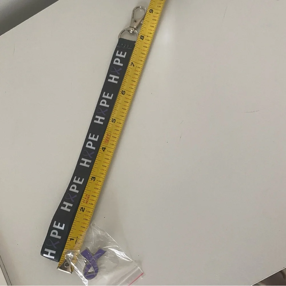DV Purple Awareness Ribbon Lanyard and Pin
